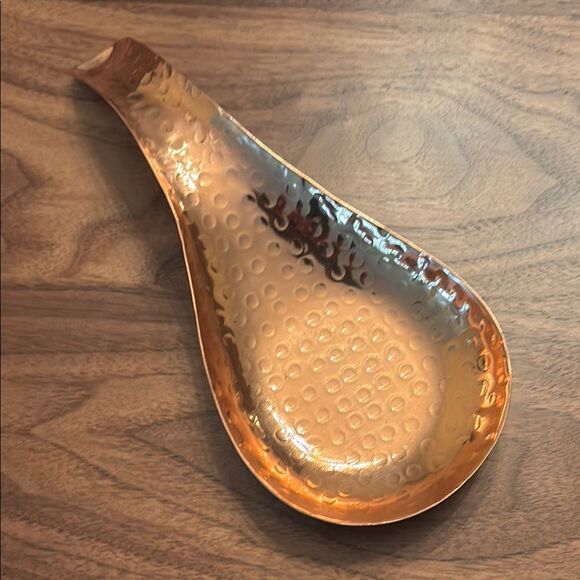 Stamped Copper Spoon Rest - Picture 1 of 4